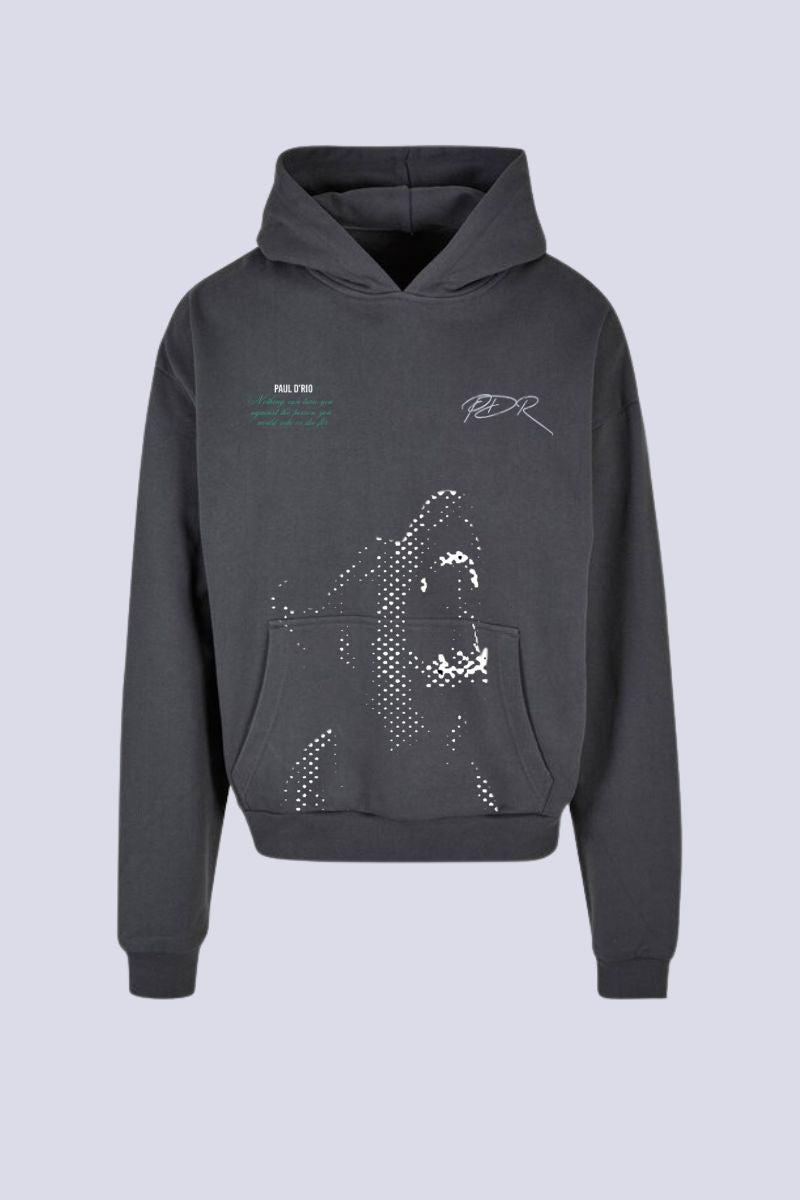 Grey Doberman Faced Signature PDR Ultra Heavy Hoodie