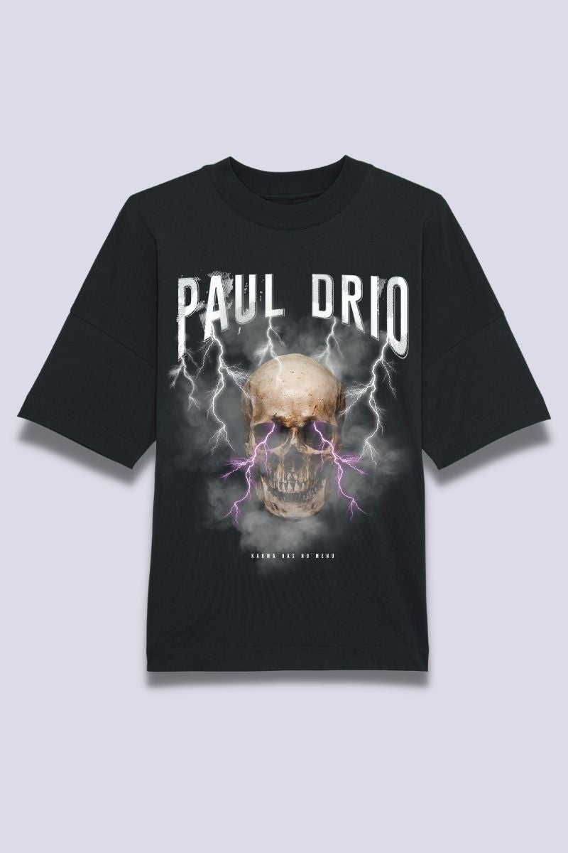 Black Electric Purple Skull T-shirt