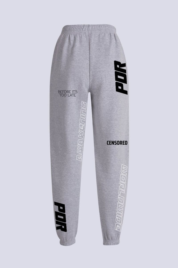 Grey and Black Limited Worldwide Joggers