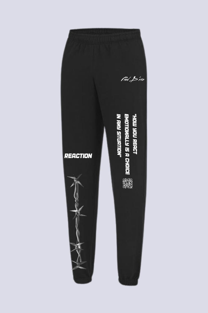 Black Barbed Wire Reaction Joggers