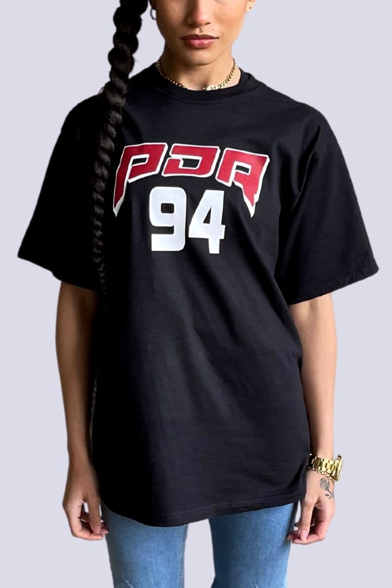 Black White and Red PDR, NFL Inspired Oversized T-shirt