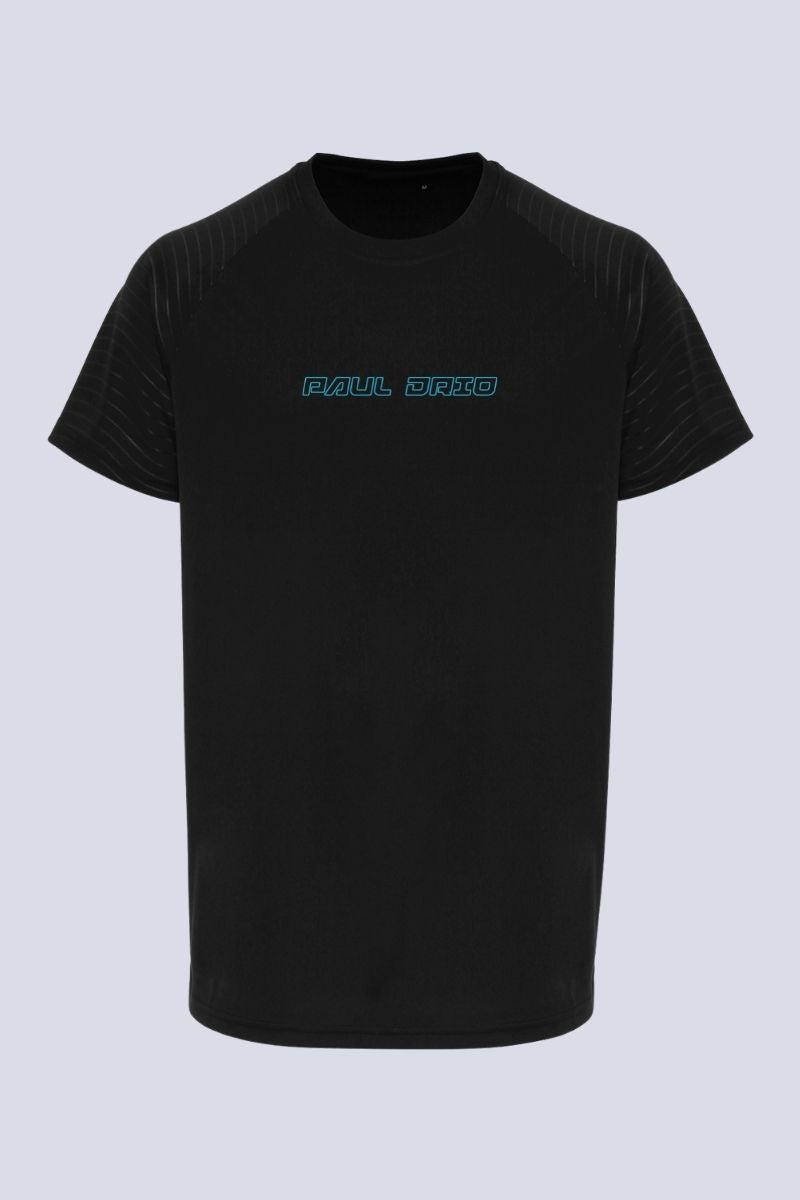 Men's Black Embossed Sleeve T-shirt